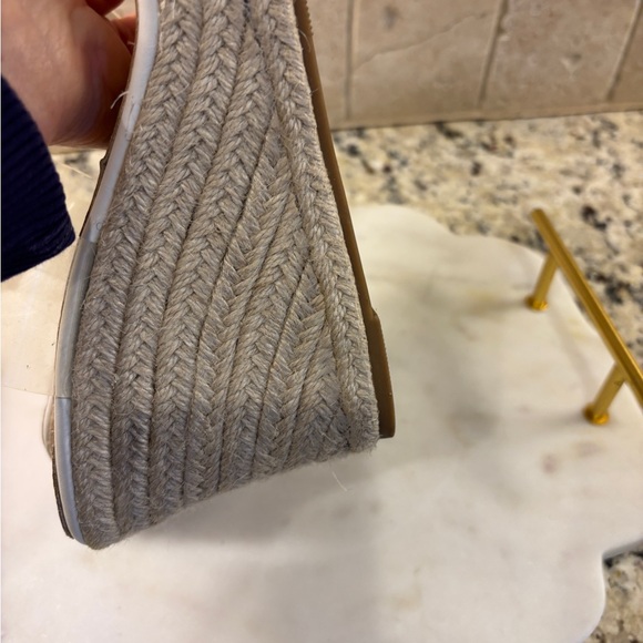 Wedge Jute Hemp Platform Slip-On Clear Strap Sandals 9 1/2 - Picture 8 of 11